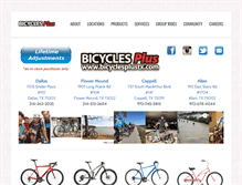 Tablet Screenshot of bicyclesplustx.com